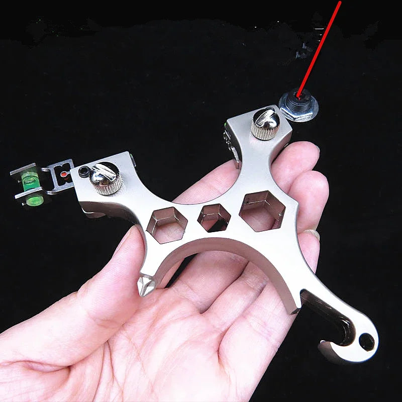 Metal Multifunctional Wrench Slingsshots Laser Fast Pressure Aiming Slingshot Outdoor Powerful Shooting and Hunting Accessories