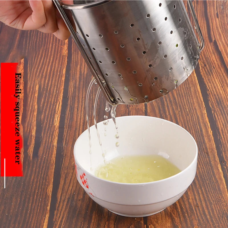 Household Small Manual Hollow Out Stainless Steel Vegetable Stuffing Squeezer Minced Garlic Dehydrator Fillings Stuffing Juicer