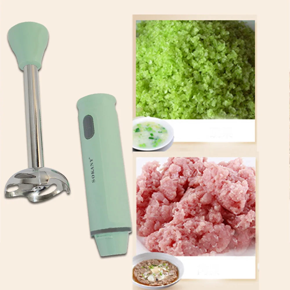 300W Portable Electric Blender for Kitchen Home 4 in 1 Food Mixer Machine Mini Cooking Stick Meat Grinder Stirring Rod 220V 믹서기