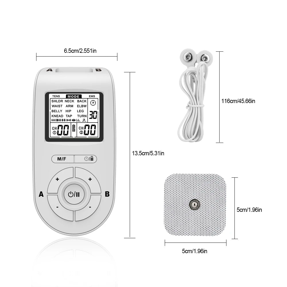 Therapy Massager Electric Muscle Stimulator Household 24 Modes 40 Gears Dual Pulse Dual Output Physiotherapy Device Portable