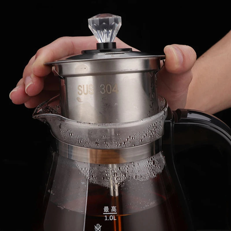 Tea Maker Glass Electric Steam Teapot Automatic Heat Preservation Samovar Kitchen Appliances Hot and Cool Kettle Tea Pot