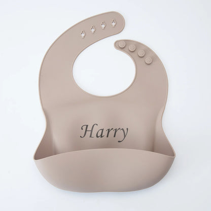 Personalized name Food Grade Baby Feeding Set with Spoon, fork,Silicone Suction Bowls and bib BPA Free - First Stage Self Feed