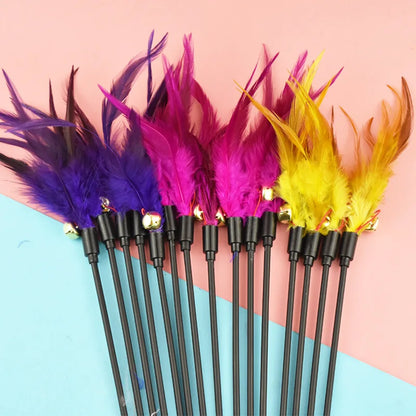 Interactive Cat Stick Feather Toy