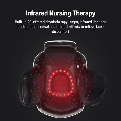 Knee Pad Portable Massager Electric Heating Vibrating Hot Compress Airbag Red Light Therapy Household Joint Care USB Charging