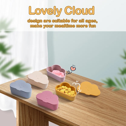 Cartoon Cloud Baby Bowl with Suction Cup Dishes Lunch Box Kid Baby Children Infant Baby Rice Feeding Bowl Snack Plate Tableware