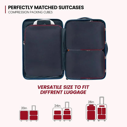 Ultralight Compression Packing Cubes For Suitcases,Travel Accessories  Portable Luggage Storage Bag Waterproof Travel Organizer