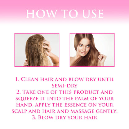 Hoegoa Hot Sale Leave No Rinse Hair Vitamin Capsules Hair Serum for Women Men Moisturizing Glossy & Smooth Hair Care Essence