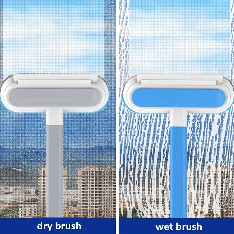1pc Professional Multifunctional Window Cleaner and Pet Hair Remover with Squeegee and Cleaning Brush