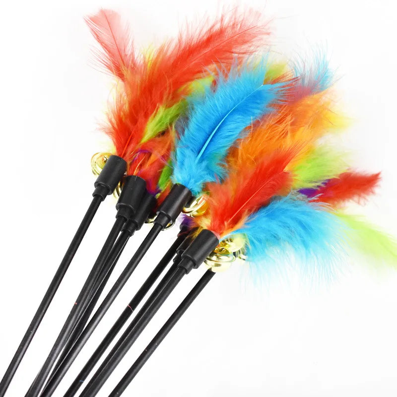 Interactive Cat Stick Feather Toy