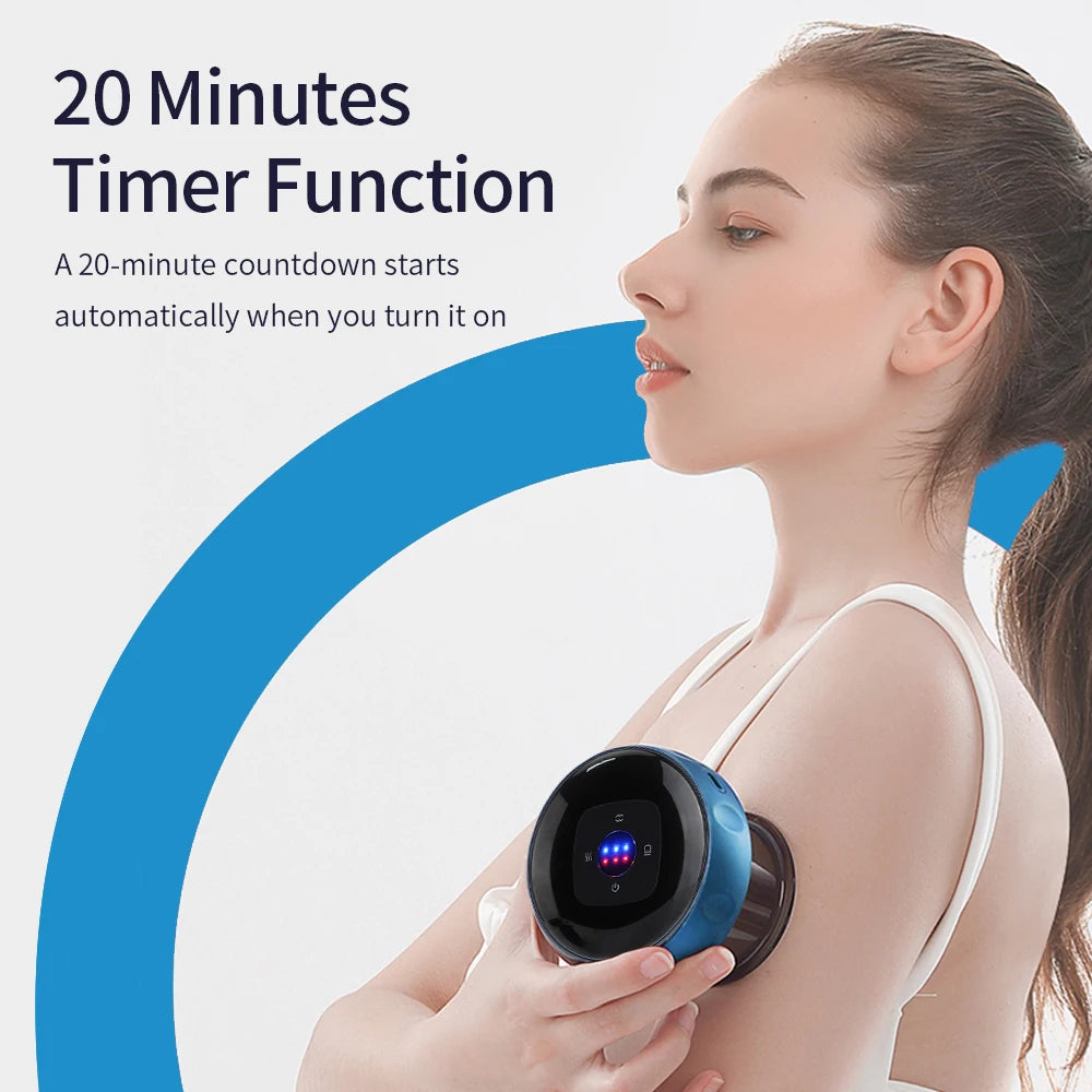 Intelligent Breathing Cupping Massage Device Electric Cupping Display Red Light Heating Negative Pressure Scraping Relieve