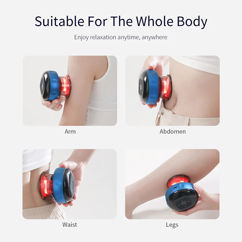Intelligent Breathing Cupping Massage Device Electric Cupping Display Red Light Heating Negative Pressure Scraping Relieve