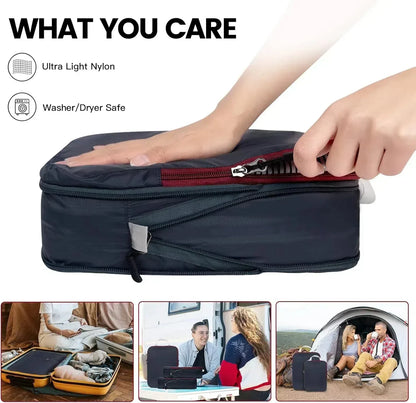Ultralight Compression Packing Cubes For Suitcases,Travel Accessories  Portable Luggage Storage Bag Waterproof Travel Organizer