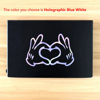Mickey Mouse and Minnie Mouse Love Hands Vinyl Art Sticker Car Window Laptop Decor Couple Love Gifts Cup Decals Decoration