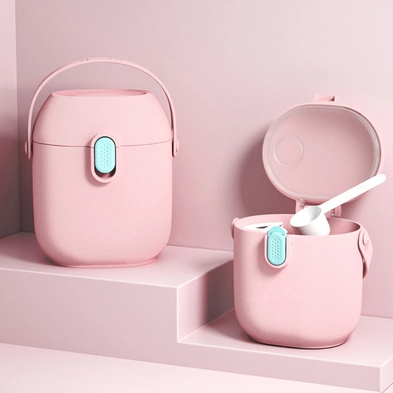 Portable Baby Food Storage Box BPA Free Formula Dispenser Cartoon Infant Milk Powder Box Toddler Snacks Cup Container