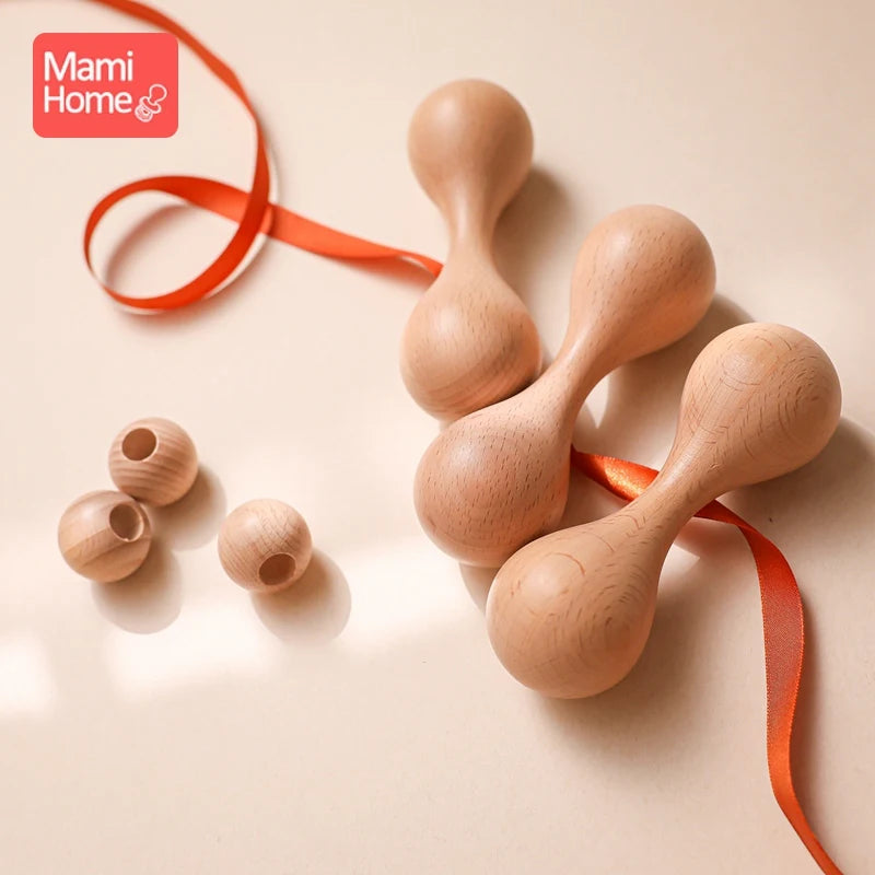 Baby Wooden Sand Hammer 1PCS Sand Hammer Rattle Musical Instrument Children's Educational Toys Children's gift Baby musical toys