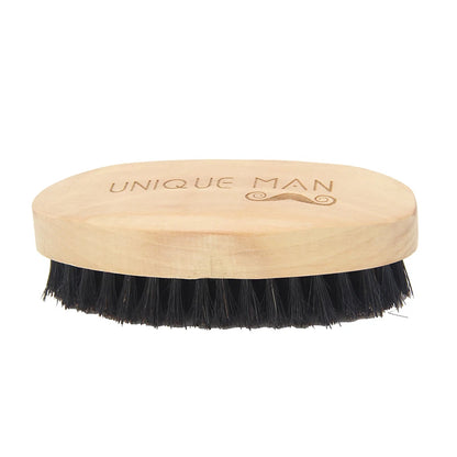 Natural Wooden Boar Bristle Beard Brush For Men Beard Mustache Facial Hair Grooming Styling Shaping Handmade Comb Brush Male Kit