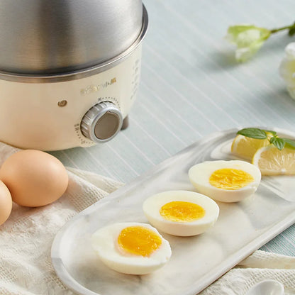 BEAR Mini Household Electric Egg Steamer Boiler Automatic Multi Cooker Egg Custard Steaming Cooker With Timer