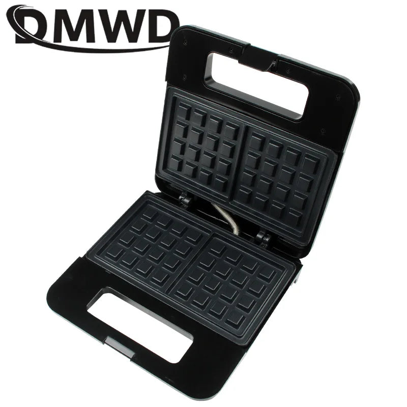 DMWD Multifunctional Electric Sandwich Makers Mini Grilling Panini Plate Waffle Toaster Breakfast Machine Barbecue Oven EU 220V