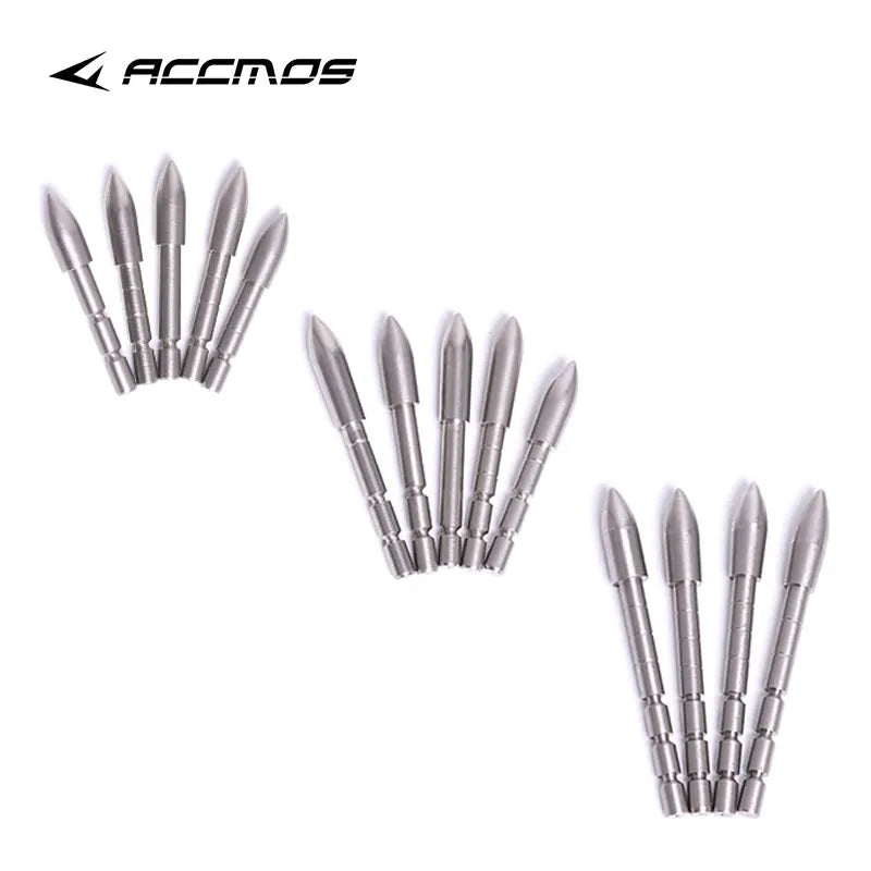 DIy 70 80 90 100 110 120 Grain Stainless Steel Bullet Point Tip For ID 4.2 mm Arrow Shaft Accessories Archery Bow Hunting