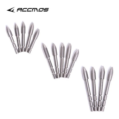 DIy 70 80 90 100 110 120 Grain Stainless Steel Bullet Point Tip For ID 4.2 mm Arrow Shaft Accessories Archery Bow Hunting