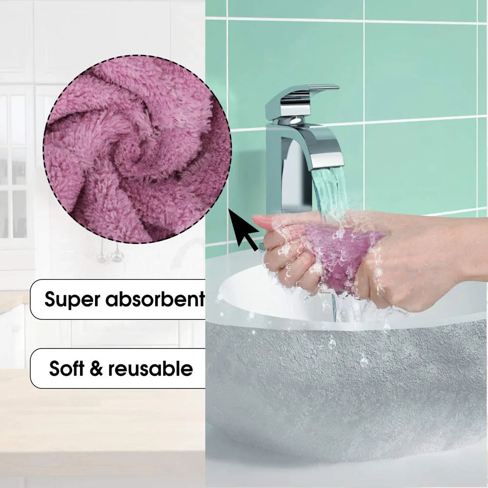 10pcs Super Absorbent Microfiber Kitchen Dish Cloth High-efficiency Tableware Household Cleaning Towel Kitchen Tools Gadgets