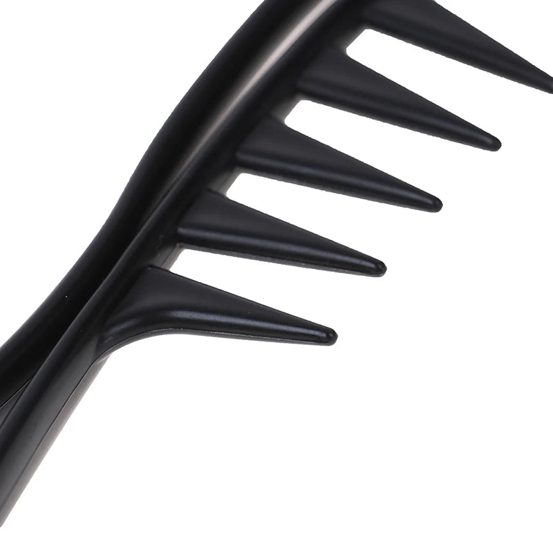 Handle Grip Large Tooth Curly Hair Comb Hair Styling Comb Men Hairdressing Wide Teeth Comb Gift