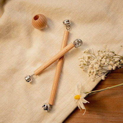 1pc Wooden Rattle Baby Montessori Bell Rattle BPA Free Wood Music Rattle Baby Teething Toys Intelligence Toy For Kid Baby Toys