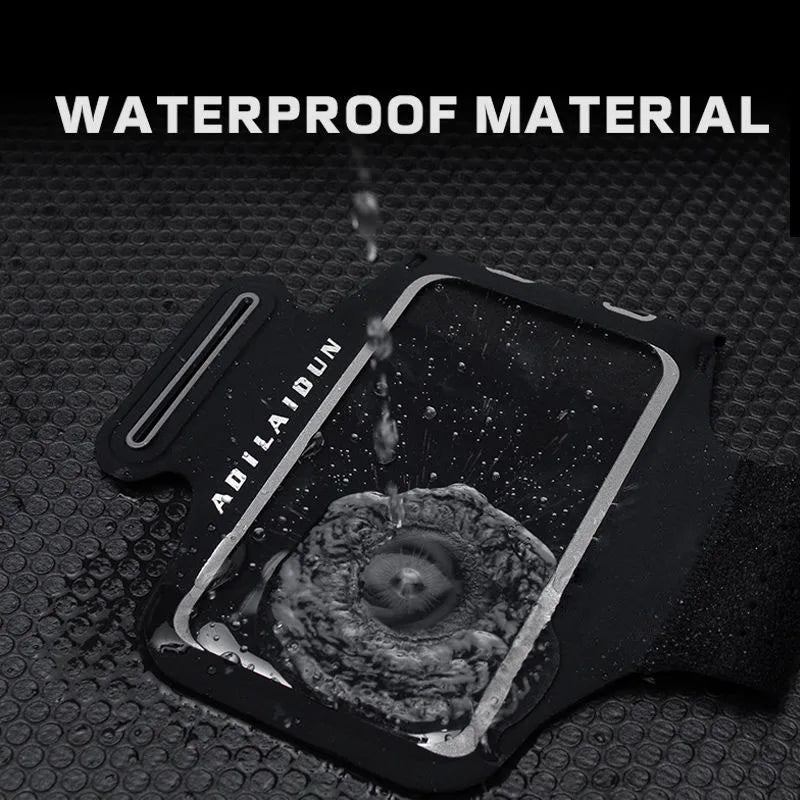 Running Sport Mobile Phone Arm Bag Waterproof Fitness Cell Phone Luminous Arm Case Pouch Hiking Jogging Card Key Holder Pocket