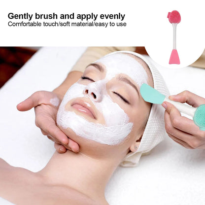 Double Head Face Cleansing Brush Silicone Face Massage Brush Exfoliating Facial Cleanser Skin Care Tool Massager Dropshipping