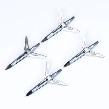3/6/12pcs Hunting Archery Fixed 2 Blade Broadhead Stainless Alloy Blade Arrowhead Tips Arrow Hunting Accessory