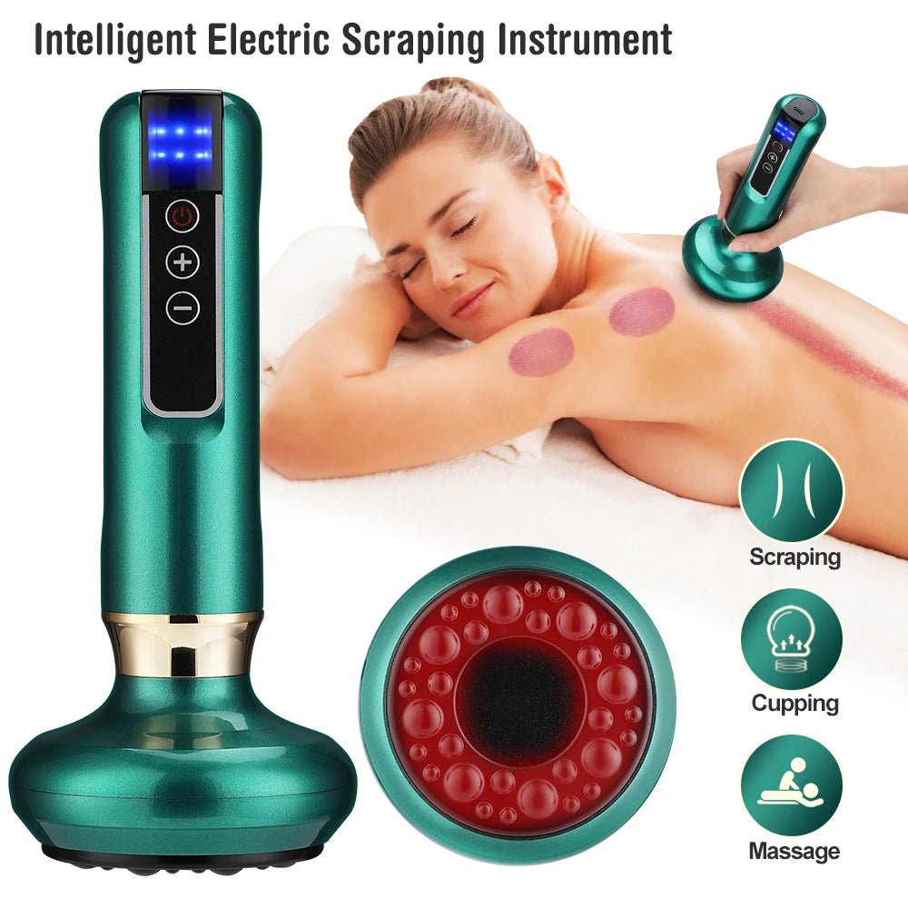 Intelligent Negative Pressure Cupping Massager Electric Heating GuaSha Scraping Physiotherapy Dredge Meridian Relieve Fatigue