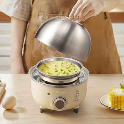 BEAR Mini Household Electric Egg Steamer Boiler Automatic Multi Cooker Egg Custard Steaming Cooker With Timer