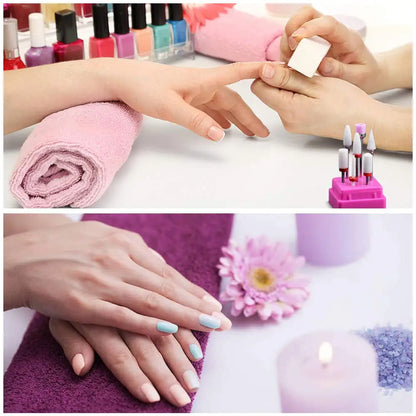 7Pcs Ceramic Nail Drill Bits Set for Nails Gel Polish Cuticle Manicure Milling Cutter For Manicure Kits Tools with Holder