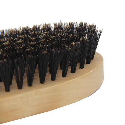 Natural Wooden Boar Bristle Beard Brush For Men Beard Mustache Facial Hair Grooming Styling Shaping Handmade Comb Brush Male Kit