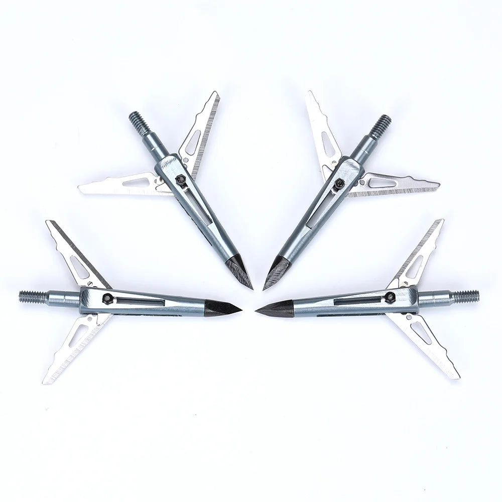 3/6/12pcs Hunting Archery Fixed 2 Blade Broadhead Stainless Alloy Blade Arrowhead Tips Arrow Hunting Accessory
