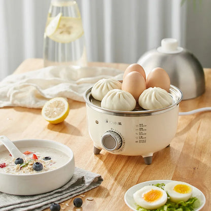 BEAR Mini Household Electric Egg Steamer Boiler Automatic Multi Cooker Egg Custard Steaming Cooker With Timer