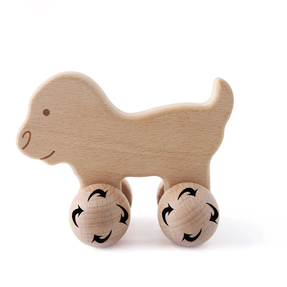1pc Organic Wooden Car Shape For Babies BPA Free Wood Teether Kids Brain Game Toys Handmade Crafts Gift Custom Logo Nurse Gifts