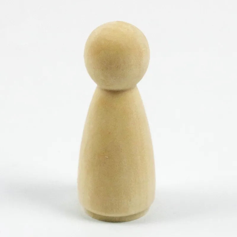 20pc Grandma Peg Dolls (2.2")-Solid Hardwood Natural Unfinished  DIY Turnings-Ready for Paint or Stain-Wooden People