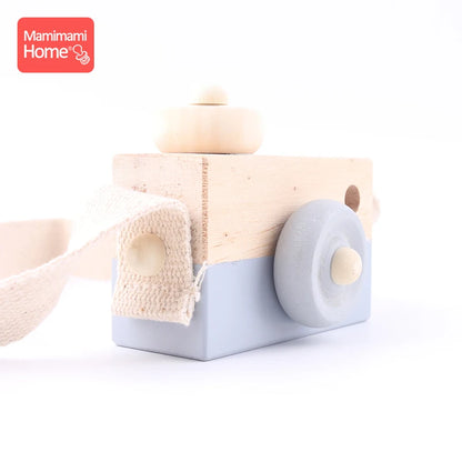 Mamihome pc Baby Wooden Toy Camera Montessori Toy BPA Free Rodent Pendant DIY For Teething Toy Children'S Goods Baby Block Gift
