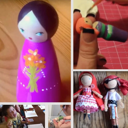 20pc Grandma Peg Dolls (2.2")-Solid Hardwood Natural Unfinished  DIY Turnings-Ready for Paint or Stain-Wooden People