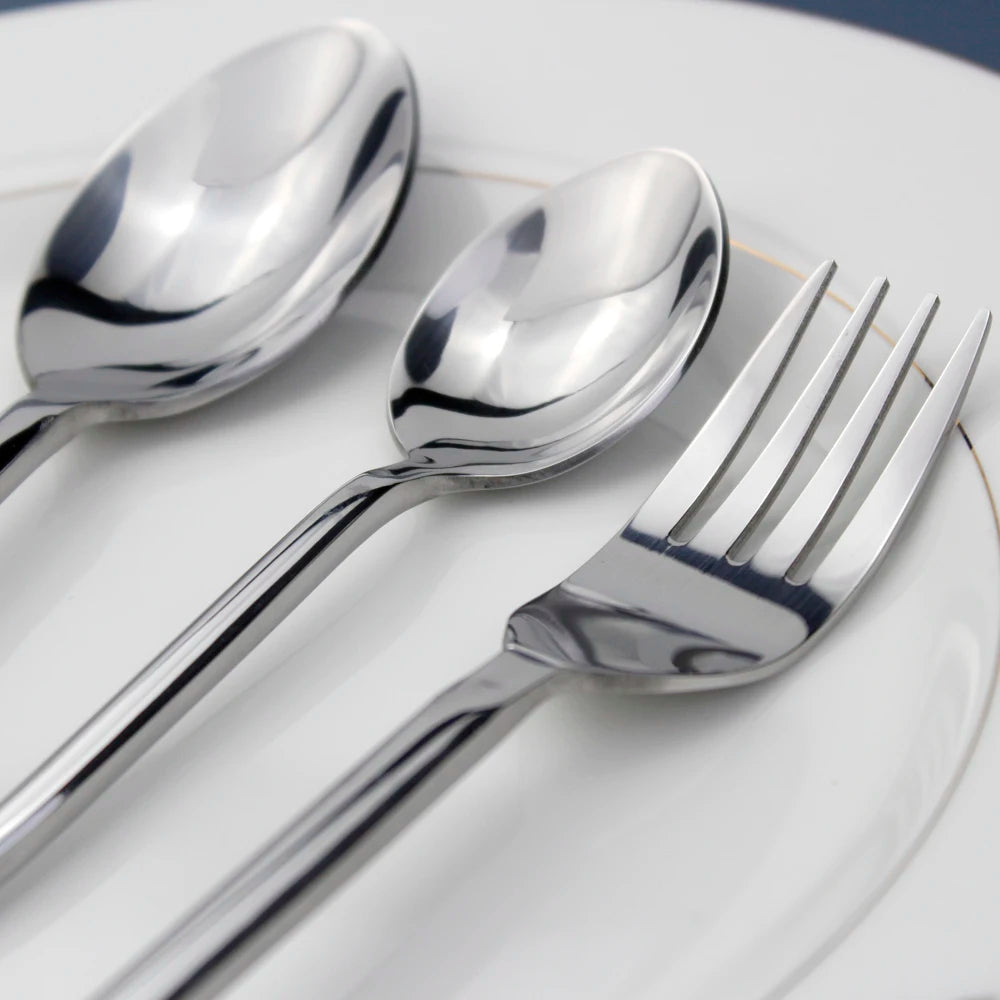 Hot Creative Design Snail Shape Handle Dinnerware Set Forged Craft Stainless Steel Mirror Polish Famous Cutlery Set For Kitchen