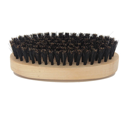 Natural Wooden Boar Bristle Beard Brush For Men Beard Mustache Facial Hair Grooming Styling Shaping Handmade Comb Brush Male Kit