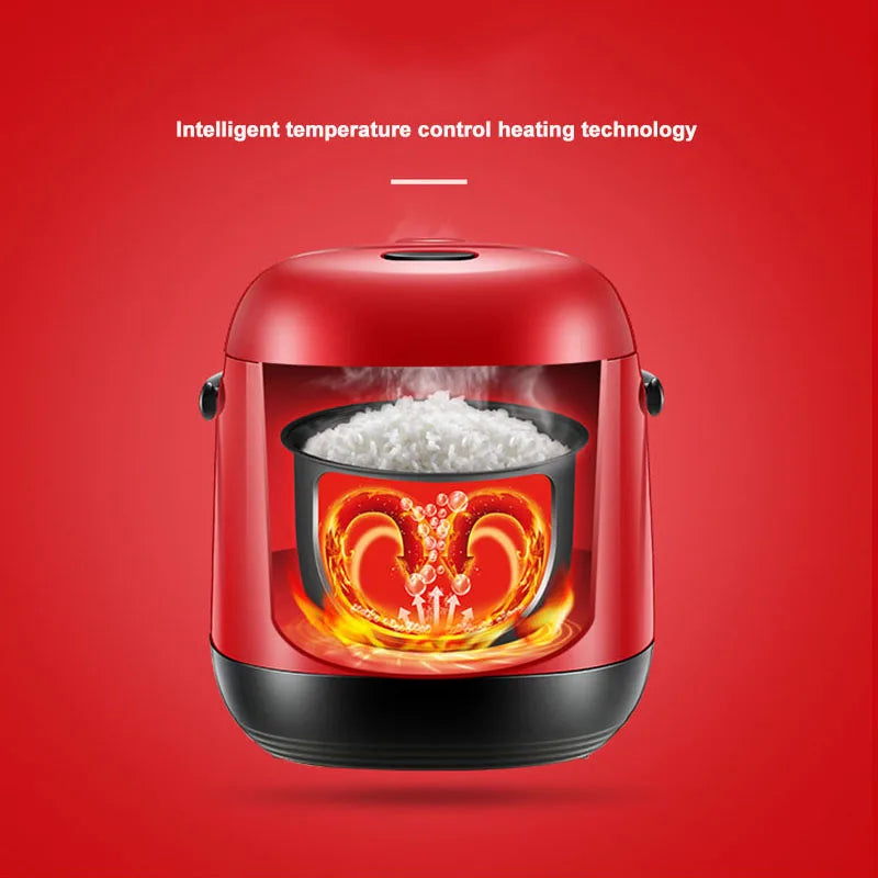 1.2L Mini Electric Rice Cooker Food Steamer Multifunction Kitchen Cooking Pot Non-stick Liner Lunch Box Stew Soup Porridge 220V