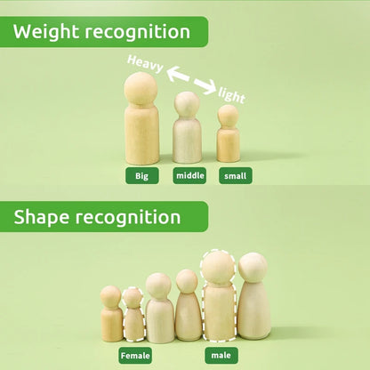 Balance Scale Toy Children's Montessori Educational Toys  DIY Maple doll Baby Balance Training Constructor for Children Gifts