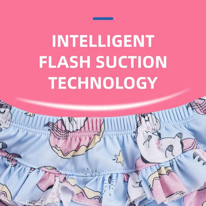HappyFlute New Print 3Sizes 6-25Kg Soft Waterproof Swimming Pants Flower Wavy Edge Baby Girl's Printed Cloth Diaper Beach Pants