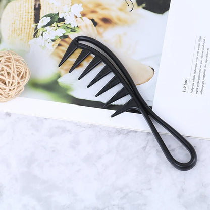 Handle Grip Large Tooth Curly Hair Comb Hair Styling Comb Men Hairdressing Wide Teeth Comb Gift
