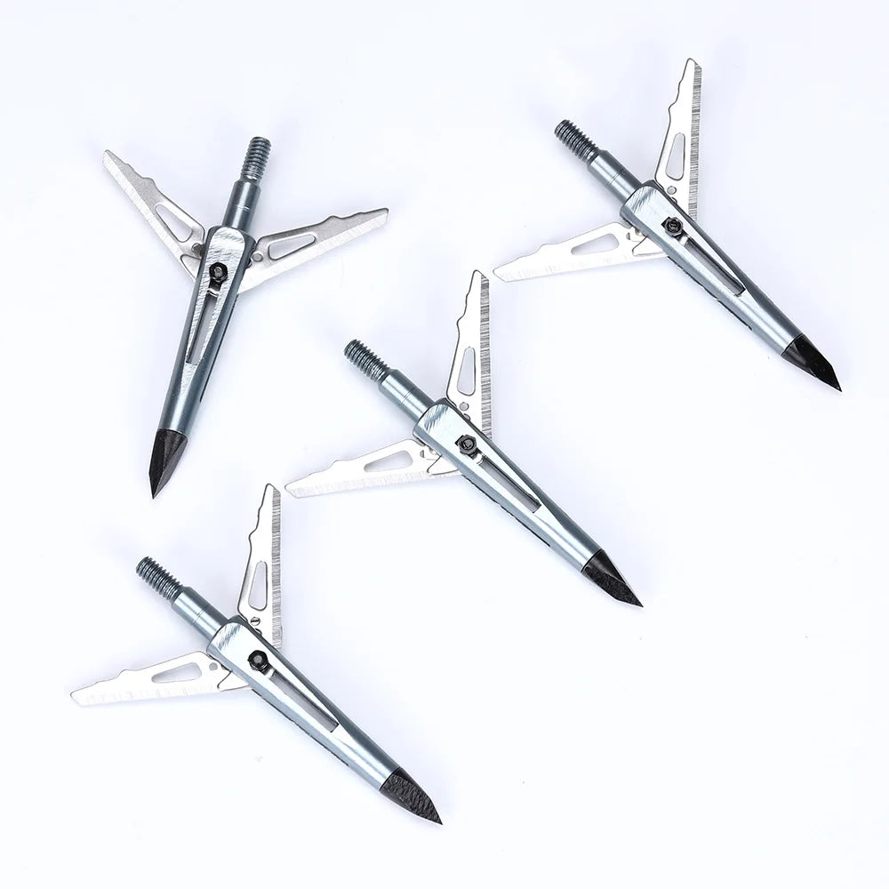 3/6/12pcs Hunting Archery Fixed 2 Blade Broadhead Stainless Alloy Blade Arrowhead Tips Arrow Hunting Accessory