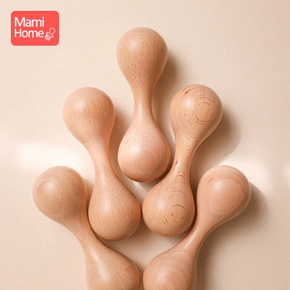Baby Wooden Sand Hammer 1PCS Sand Hammer Rattle Musical Instrument Children's Educational Toys Children's gift Baby musical toys