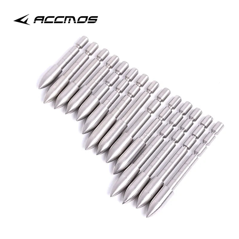 DIy 70 80 90 100 110 120 Grain Stainless Steel Bullet Point Tip For ID 4.2 mm Arrow Shaft Accessories Archery Bow Hunting