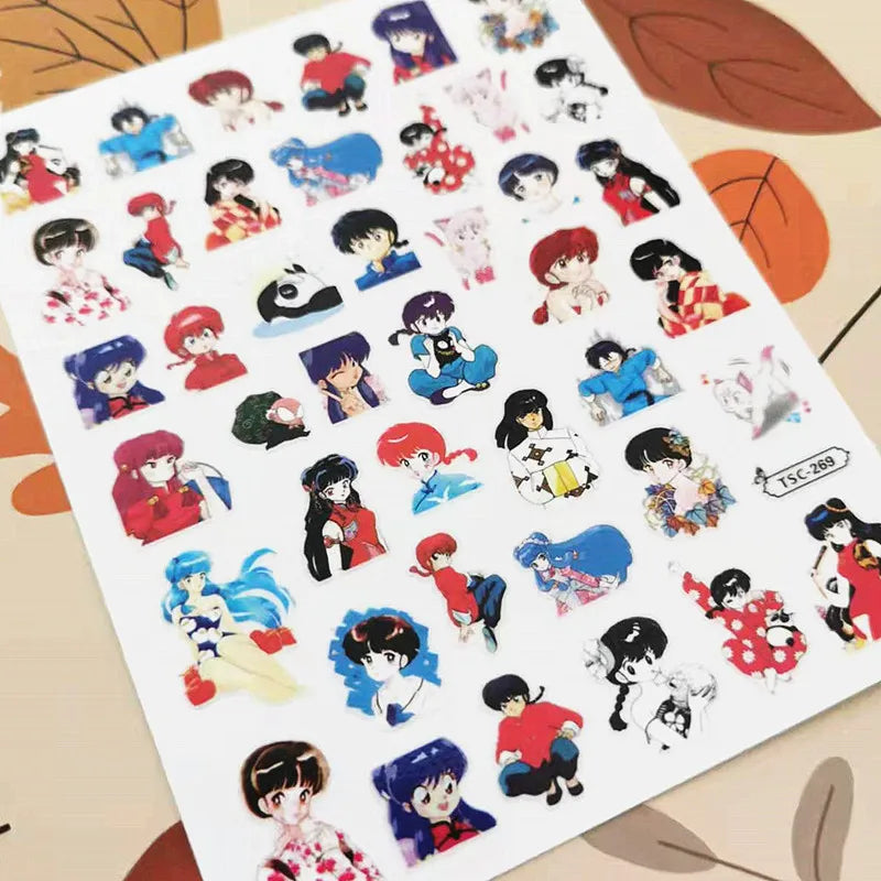 Newest Anime Ranma Design 3D Self Adhesive Decal Slider DIY Decoration Tools Nail Art Sticker TSC 269